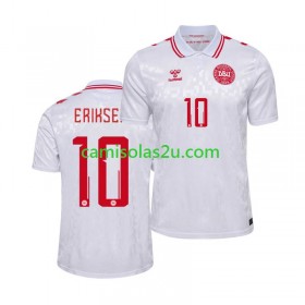 Camisolas de futebol Dinamarca Eriksen 10 Equipamento Alternativa Euro 2024 Manga Curta
